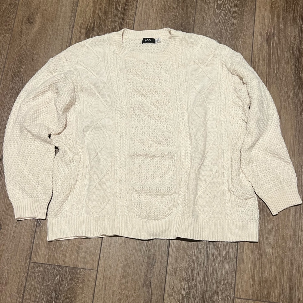 BDG Women’s Knit Sweater - Small - Cream